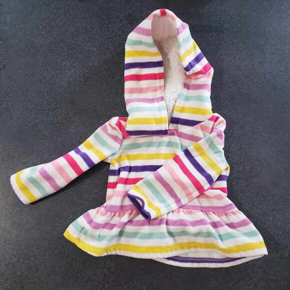 White Warm Rainbow striped Sweater 12M - Picture 1 of 2